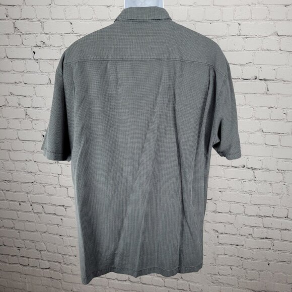 Tommy Bahama Grey Silk Cotton Button Up Short Sleeve Collared Pocket Shirt 3XL - Picture 2 of 12